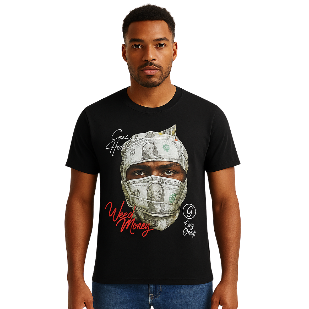 "Weed Money" - GasHouse Graphic T-Shirt - Model