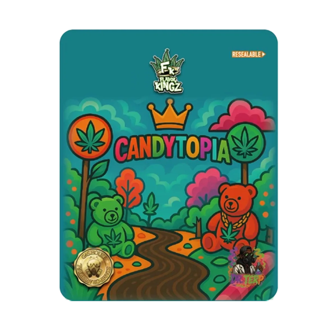 Flavor Kingz THCA Flower - Candytopia 3.5G - Front