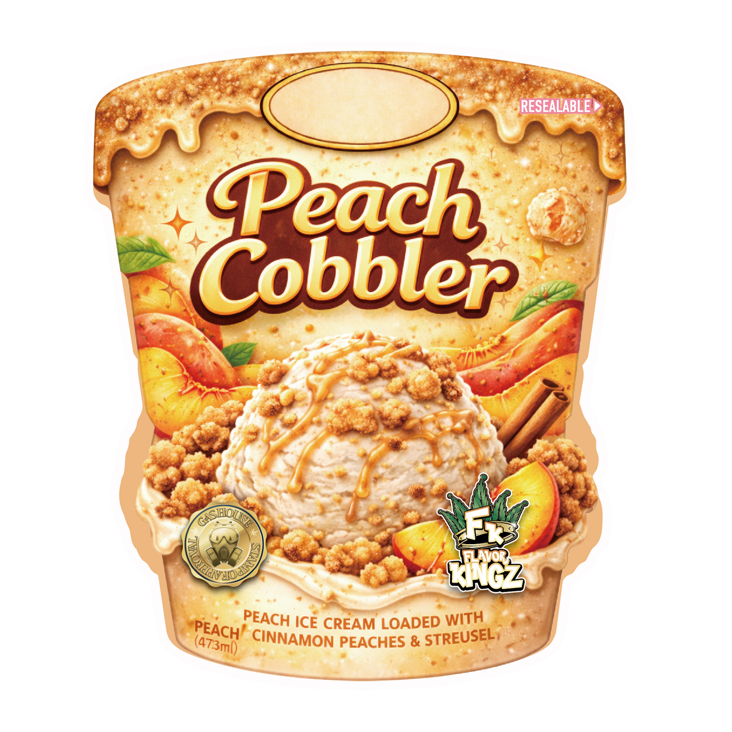 Flavor Kingz - Peach Cobbler THCA Flower 3.5G