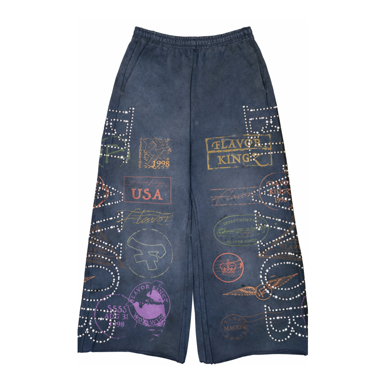 FLAVOR KINGZ  RHINESTONE VINTAGE SWEATSUIT