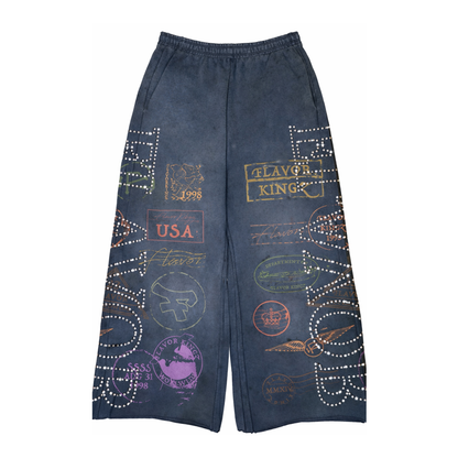 FLAVOR KINGZ  RHINESTONE VINTAGE SWEATSUIT